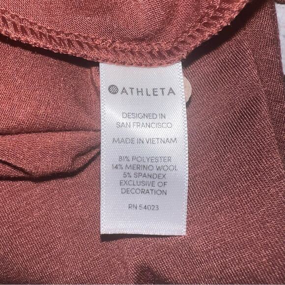 Athleta Industry Turtleneck Dress in Havana Brown Long Sleeve Midi Size Small - Picture 5 of 9